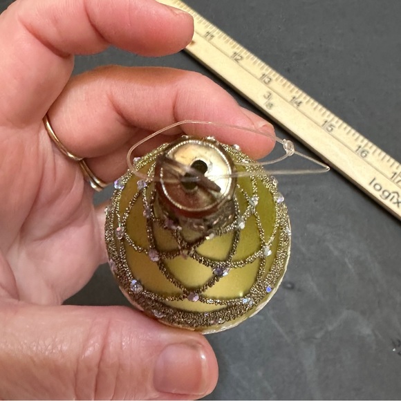 John Toole Icicle Shaped Gold Glass Christmas Ornament - Picture 4 of 11